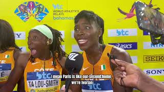 Marie Josée Ta LouSmith amp Murielle AhouréDemps Speak On Côte dIvoire 4x100m Olympic Qualification [upl. by Scever]