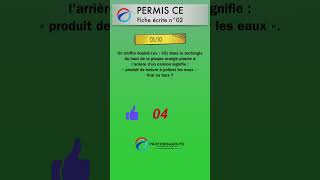 Permis CE  Fiche écrite 02 question 01 quiz [upl. by Redmund]