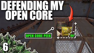 DEFENDING MY NEW OPEN CORE DESIGN FROM A 10 DEEP CLAN  Solo Rust [upl. by Yasibit]