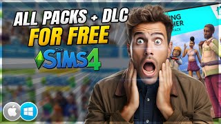 How to get ALL Sims 4 Expansion Packs for FREE  Sims 4 For FREE with ALL DLC PACKS Steam Xbox PS [upl. by Yelnet]