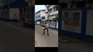 🛼🛼Indian skater Sagar wheelie bike jump 🛼 Please subscribe automobile jump [upl. by Haet]