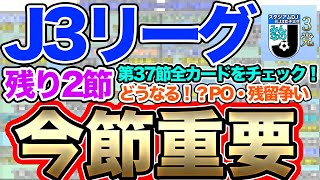 【J3リーグ】第37節大注目のPO争いと残留争いの行方は！？ギラヴァンツ北九州が鍵を握る🗝 [upl. by Wing]