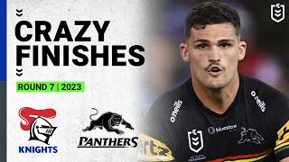 Crazy NRL Finishes  Newcastle Knights v Penrith Panthers  Round 5 2023 [upl. by Tnarg987]