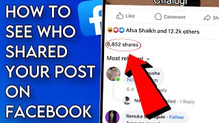 How To See Who Shared Your Post On Facebook  AndroidiOS [upl. by Corydon]