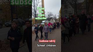 Poland 🇵🇱 kudowazdrój School children youtubeshorts poland shorts [upl. by Ellehsem565]