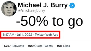 Michael Burry Why Stocks Will Keep Falling Newest Deleted Tweet [upl. by Cassiani11]