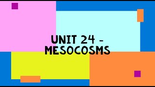 Mesocosms [upl. by Yeldah]