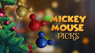 Make This CHRISTMAS Magical with FAST and EASY Mickey Mouse Tree Picks [upl. by Otrebliw]