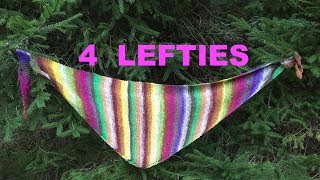 How To Knit SIMPLE amp EASY Triangular Scarf 4 Lefties [upl. by Khalil]