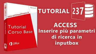 Access Inserire più parametri di ricerca in InputBox  Tutorial 237 [upl. by Nerrot]