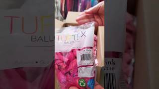 Lets unbox some pink tuftex balloons unboxing tuftex balloonhaul partyprep birthday [upl. by Yerggoeg]