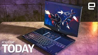 HPs new Omen gaming laptop packs two screens [upl. by Bores]