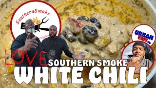 Award Winning Chili  Southern Smoke Catering quotWhite Chicken Chiliquot Best Chili  Urban Eats TV [upl. by Enelak]