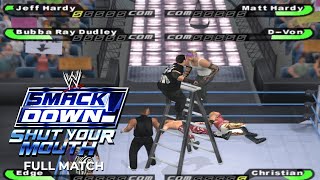 WWE SD SYM Legendary Triple Threat Tag Ladder  Hardy Boyz vs Edge amp Christian vs The Dudley Boyz [upl. by Iramohs541]