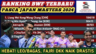 HEBAT FAJRI amp LEOBAGAS NAIK ‼️ Update Ranking BWF Terbaru Pasca Badminton Japan Masters 2024 [upl. by Siugram609]