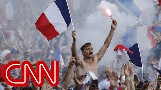 France celebrates 42 World Cup win over Croatia [upl. by Annodal486]