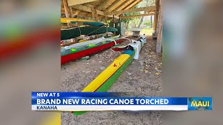 Heartwrenching Paddlers shaken after fire destroys new canoe [upl. by Ydnew694]