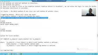 40  ABAP OOPS  Events  Registering the Event Handler Method [upl. by Noskcire]