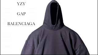 YEEZY GAP BALENCIAGA LOGO HOODIE DETAILED REVIEW [upl. by Erickson565]