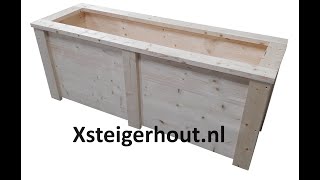 Steigerhout plantenbak maken [upl. by Atiuqer]