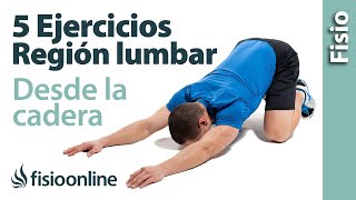 5 EJERCICIOS para MEJORAR tus LUMBARES desde las caderas [upl. by Llehsar892]