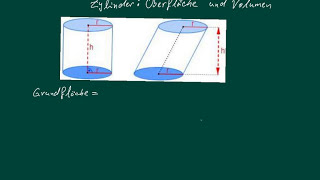 Zylinder Volumen Mantelfläche und Oberfläche berechnen [upl. by Amla472]
