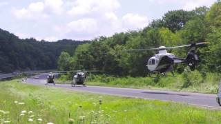 Three 3 Medical Helicopters on i 40 [upl. by Othilie544]