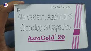 Aztogold 20 Capsule  Atorvastatin Aspirin and Clopidogrel Capsule  Aztogold 20mg Capsule Uses [upl. by Leal]