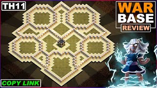 NEW BEST TH11 War Base Copy Link 2022  Anti 3 star Town Hall 11 Base Design  Clash of Clans [upl. by Ezzo]