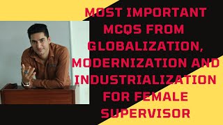 Most important MCQS from Globalization modernization and westernization for female supervisor 2024 [upl. by Adniroc]