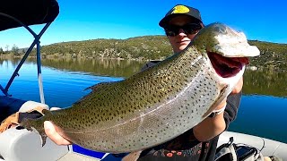 Lake Hemet Camping and Fishing for Rainbow Trout Catch Clean and Cook [upl. by Drannek]