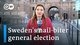 Rightwing bloc has razorthin lead in Swedens general election  DW News [upl. by Guild]