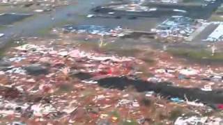 Joplin Missouri tornado damage from the air [upl. by Chow]