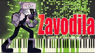 Zavodila  FNF MidFight Masses MIDI  Zavodila Piano sound [upl. by Carolann578]