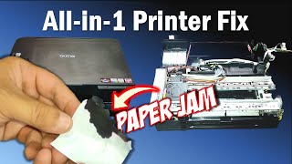 How to Open an AllInOne Printer amp Fix Paper Jams Like a Pro  Brother DCPT420W [upl. by Schwab]