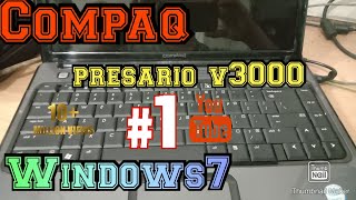 Instral Compaq Presario V3000 Core2 Memakai Windows7😉😉😉👍 [upl. by Kcub365]