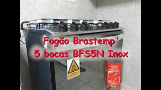 Fogão Brastemp 5 Bocas BFS5N Inox  Review e Opinião [upl. by Umeko]