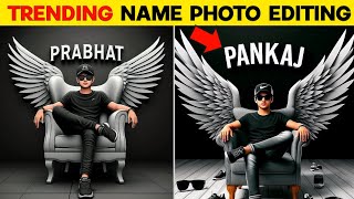 Instagram Trending Name Photo Video Editing  create 3D Ai Wings Name Image [upl. by Anivad767]