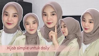 TUTORIAL HIJAB SEGI EMPAT SIMPLE UNTUK KULIAH KERJA SEHARI HARI LAMARAN WISUDA COCOK BUAT PEMULA [upl. by Tybie413]