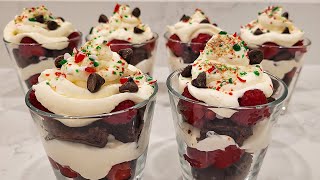 The Perfect Christmas Trifle Cups for Dessert How to Make Chocolate Trifle [upl. by Orbadiah]