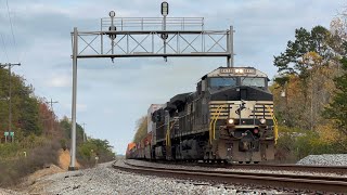 NS AC44C6M 4412 Leads Intermodal 279 on 102924 [upl. by Ellertal]