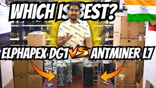 Antminer L7 Vs Elphapex DG1  Best Dogecoin miner 2024🔥 Crypto Mining India bitcoinmining antminer [upl. by Mode]