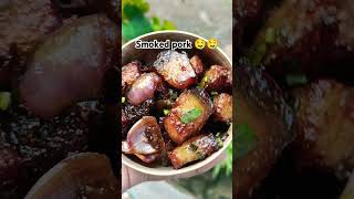 Smoked pork 😍❤️🤤 smokedpork porkrecipe porkbelly assamese music shorts love food [upl. by Salazar]