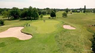 Golf De Toulouse La Ramee  drone aerial video  Toulouse la Ramée  Hole01 [upl. by Anastos298]