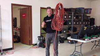 Coiling an extension cord using the butterfly coil method [upl. by Gretchen]