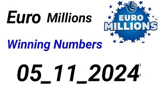 Euro Millions Lottery Prediction 05112024 [upl. by Aniger379]