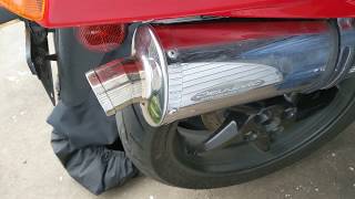 Honda VFR750F Delkevic HILEVEL STUBBY 14quot STAINLESS STEEL OVAL MUFFLER [upl. by Monteith248]