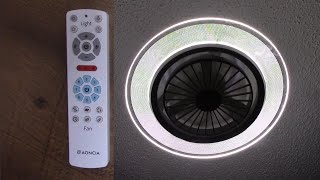 Aoncia Ceiling 8 Speed Fan amp Light Installation [upl. by Ulrich]