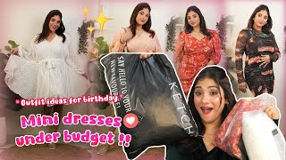 Trendy gorgeous Mini dresses Try on haul 🍂❤️  Birthday date party wear must have  shystyles [upl. by Anella]