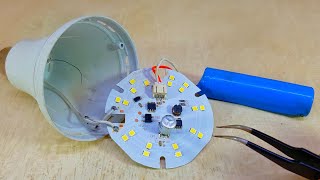 Rechargeable LED bulb repairing 💡 Emergency light battery replacement [upl. by Naerol]